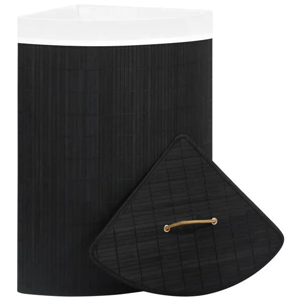 Skittentøyskurv til hjørne bambus 60 L